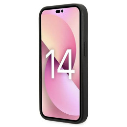 Karl Lagerfeld KLHCP14XG2ELS iPhone 14 Pro Max 6.7" kietas dėklas, sidabrinis/ sidabrinis, blizgučių plaketės logotipas