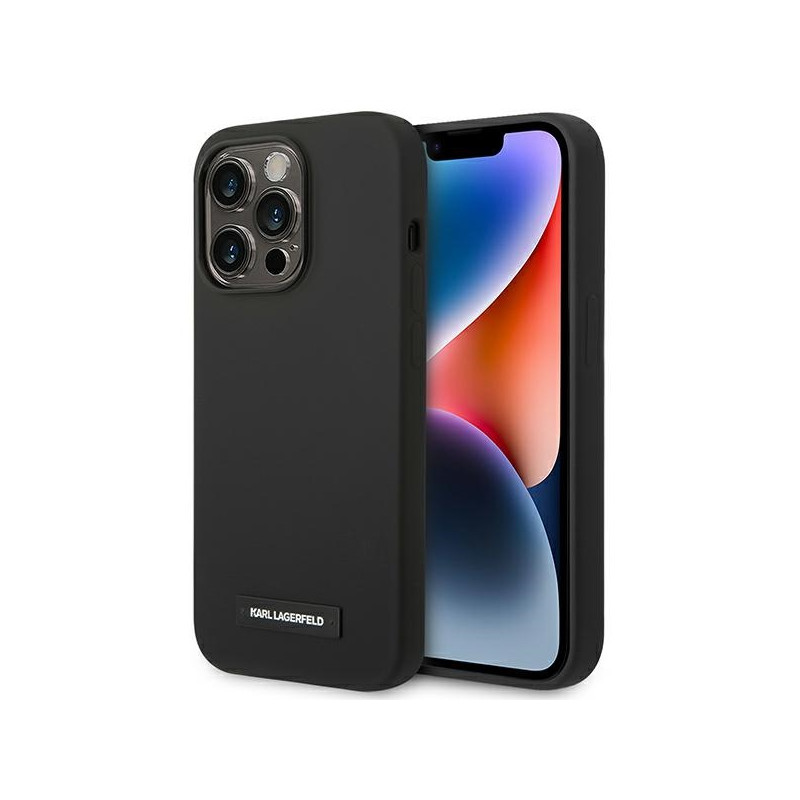 Karl Lagerfeld silikoninis „MagSafe“ dėklas, skirtas „iPhone 14 Pro Max“ – juodas