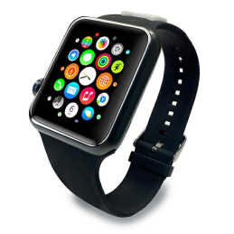 „Karl Lagerfeld“ silikoninis „Choupette Heads“ dirželis „Apple Watch 42/ 44/ 45 mm“ – juodas