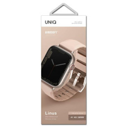 „Uniq Linus Airosoft“ silikoninis dirželis „Apple Watch 38 / 40 / 41 mm“ – rožinis