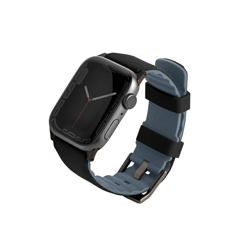 „Uniq Linus Airosoft“ silikoninis dirželis „Apple Watch 42 / 44 / 45 mm“ – juodas