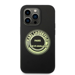Karl Lagerfeld silikoninis RSG dėklas iPhone 14 Pro Max 6.7" - juodas