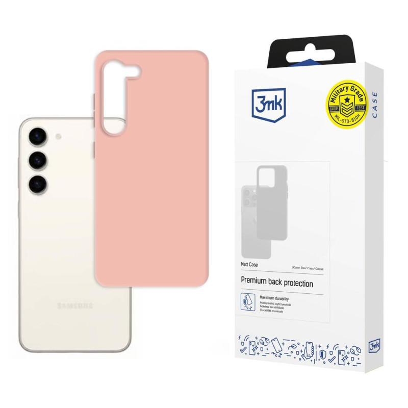 3mk matinis dėklas, skirtas „Samsung Galaxy S23+“ – rožinis