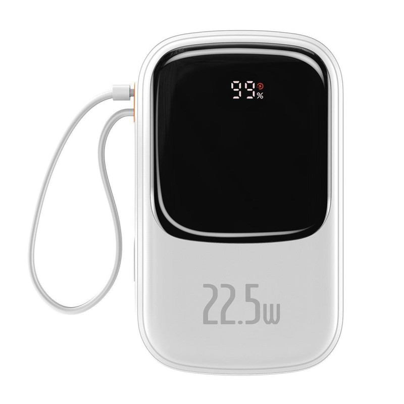 „Baseus Qpow“ skaitmeninis ekranas su greito įkrovimo išorine baterija, 20000mAh, 22,5W, QC/ PD/ SCP/ FCP, su integruotu...