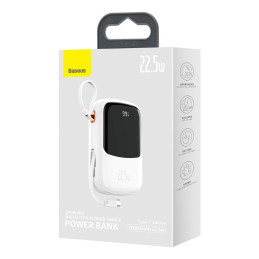 „Baseus Qpow“ skaitmeninis ekranas su greito įkrovimo išorine baterija, 20000mAh, 22,5W, QC/ PD/ SCP/ FCP, su integruotu...
