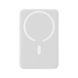 „Baseus Magnetic Mini 10000mAh USB-C PD 20W / MagSafe 15W“ išorinė baterija – balta + USB-C laidas