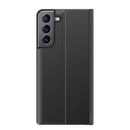 Naujas miego dėklas, skirtas „Samsung Galaxy S23“ dėklui su atlenkiamu stovu, juodas