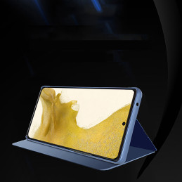 „Clear View“ dėklas „Samsung Galaxy S23“ atverčiamas dėklas, mėlynas