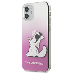 Karl Lagerfeld „Choupette Fun iPhone 12“ mini dėklas – rožinis