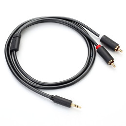 Ugreen AV102 10511 kabelis 3,5 mm mini lizdas (vyras) / 2RCA (vyras) 1,5 m - pilkas