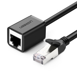 „Ugreen NW112 11279“ Ethernet tinklo kabelis RJ45 (lizdas) - RJ45 (kištukas) F/ UTP kat. 6 1 Gb/ s 1 m – juoda