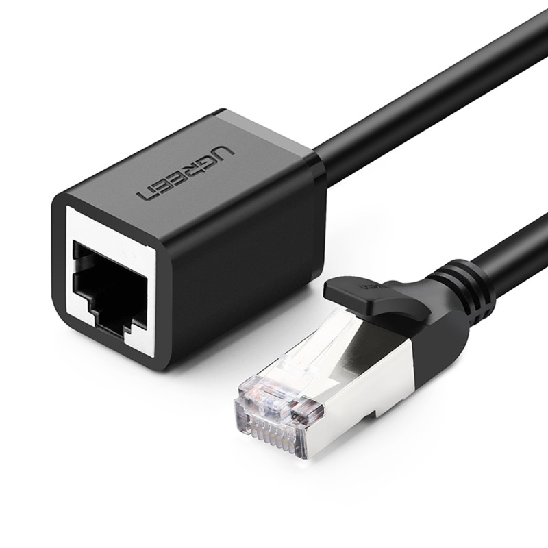 „Ugreen NW112 11279“ Ethernet tinklo kabelis RJ45 (lizdas) - RJ45 (kištukas) F/ UTP kat. 6 1 Gb/ s 1 m – juoda