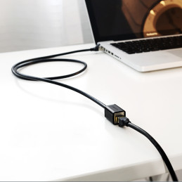 „Ugreen NW112 11279“ Ethernet tinklo kabelis RJ45 (lizdas) - RJ45 (kištukas) F/ UTP kat. 6 1 Gb/ s 1 m – juoda