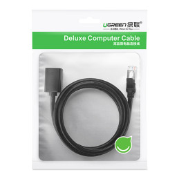 „Ugreen NW112 11279“ Ethernet tinklo kabelis RJ45 (lizdas) - RJ45 (kištukas) F/ UTP kat. 6 1 Gb/ s 1 m – juoda