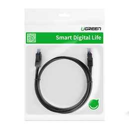 Ugreen LAN Ethernet U/ UTP kat. 10 tinklo kabelis. 6 1000 Mb/ s 8 m juodas (NW102)