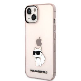 Karl Lagerfeld Ikonik Choupette iPhone 14 dėklas – rožinis