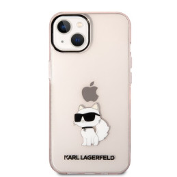 Karl Lagerfeld Ikonik Choupette iPhone 14 dėklas – rožinis