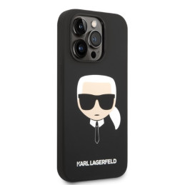 „Karl Lagerfeld“ silikoninis „Karl& 39 s Head MagSafe“ dėklas, skirtas „iPhone 14 Pro Max“ – juodas