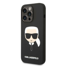 „Karl Lagerfeld“ silikoninis „Karl& 39 s Head MagSafe“ dėklas, skirtas „iPhone 14 Pro Max“ – juodas