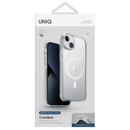 UNIQ Combat Magclick įkrovimo dėklas, skirtas iPhone 14 (skaidrus)