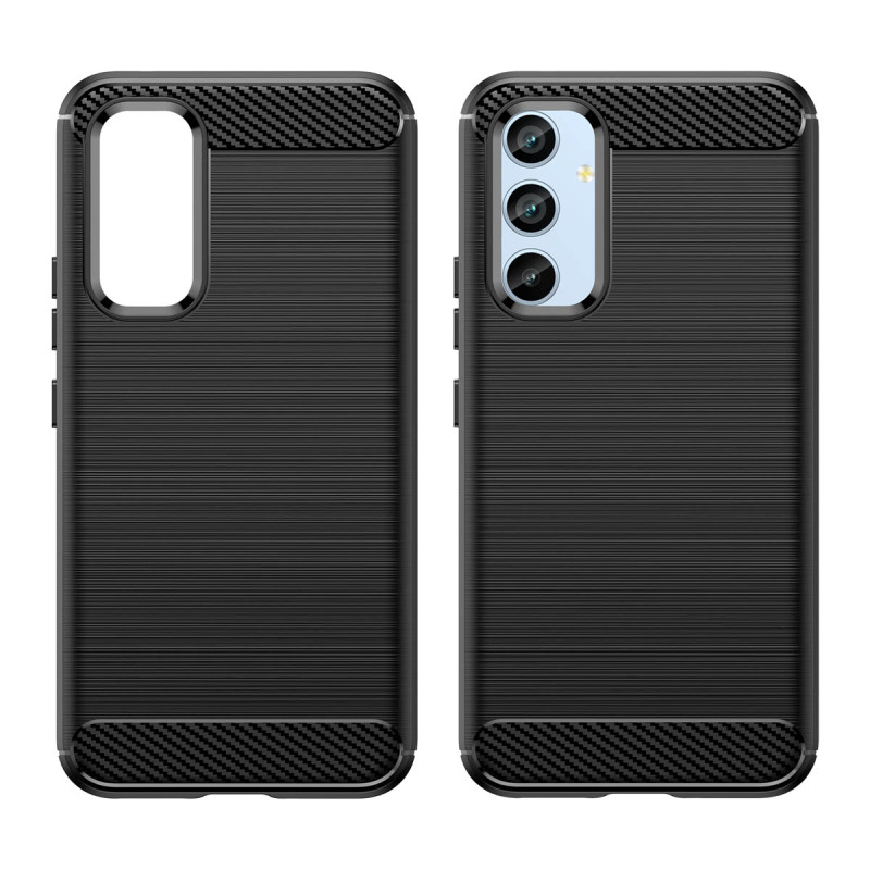 Lankstus silikoninis anglies pluošto dėklas, skirtas „Samsung Galaxy A54 5G“, juodas.