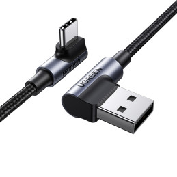 Ugreen 90° kampinis USB C - USB 2.0 480Mb/ s 3A 3m juodas (US176)