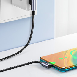 Ugreen 90° kampinis USB C - USB 2.0 480Mb/ s 3A 3m juodas (US176)