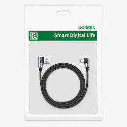 Ugreen 90° kampinis USB C - USB 2.0 480Mb/ s 3A 3m juodas (US176)