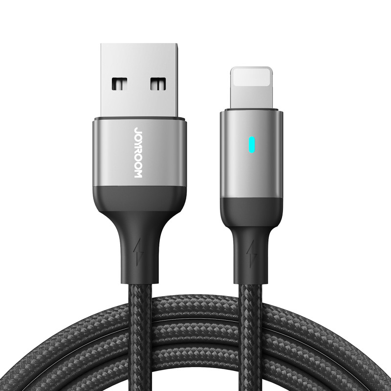 „Joyroom Extraordinary Series A10“ USB-A / „Lightning“ 2.4A laidas 1,2 m – juodas