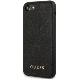 „Guess Saffiano Stripe“ dėklas, skirtas iPhone 7 / 8 / SE 2020 / SE 2022 - juodas