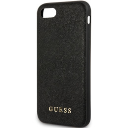 „Guess Saffiano Stripe“ dėklas, skirtas iPhone 7 / 8 / SE 2020 / SE 2022 - juodas