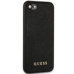„Guess Saffiano Stripe“ dėklas, skirtas iPhone 7 / 8 / SE 2020 / SE 2022 - juodas