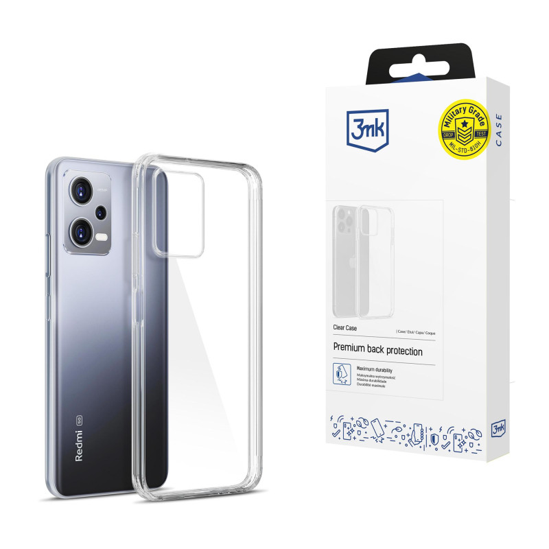 3mk skaidrus dėklas, skirtas „Xiaomi Redmi Note 12 Pro+“ - permatomas