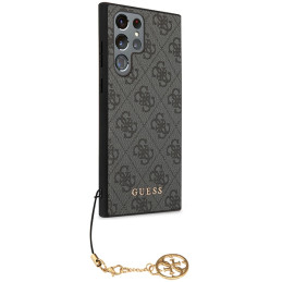 „Guess 4G Charms Collection“ dėklas, skirtas „Samsung Galaxy S23 Ultra“ – pilkas