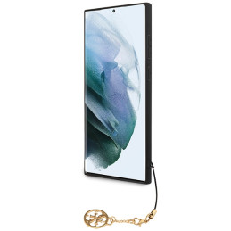 „Guess 4G Charms Collection“ dėklas, skirtas „Samsung Galaxy S23 Ultra“ – pilkas
