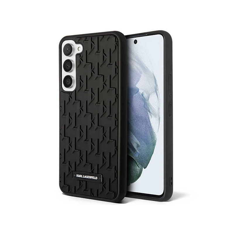 Karl Lagerfeld 3D monograminis dėklas, skirtas „Samsung Galaxy S23+“ – juodas