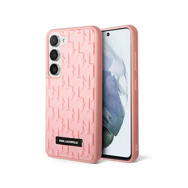 Karl Lagerfeld 3D monograminis dėklas, skirtas „Samsung Galaxy S23+“ – rožinis
