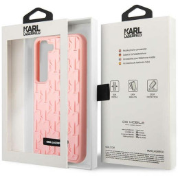 Karl Lagerfeld 3D monograminis dėklas, skirtas „Samsung Galaxy S23+“ – rožinis