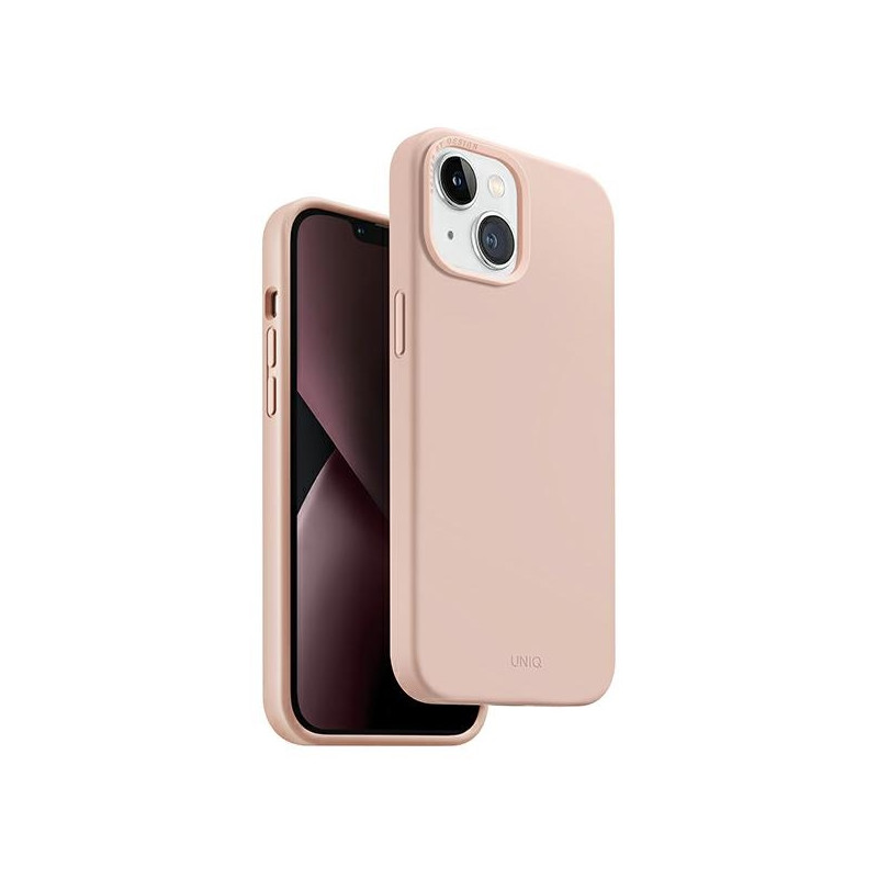 UNIQ Lino Hue Magclick įkrovimo dėklas, skirtas iPhone 14 (rožinis)