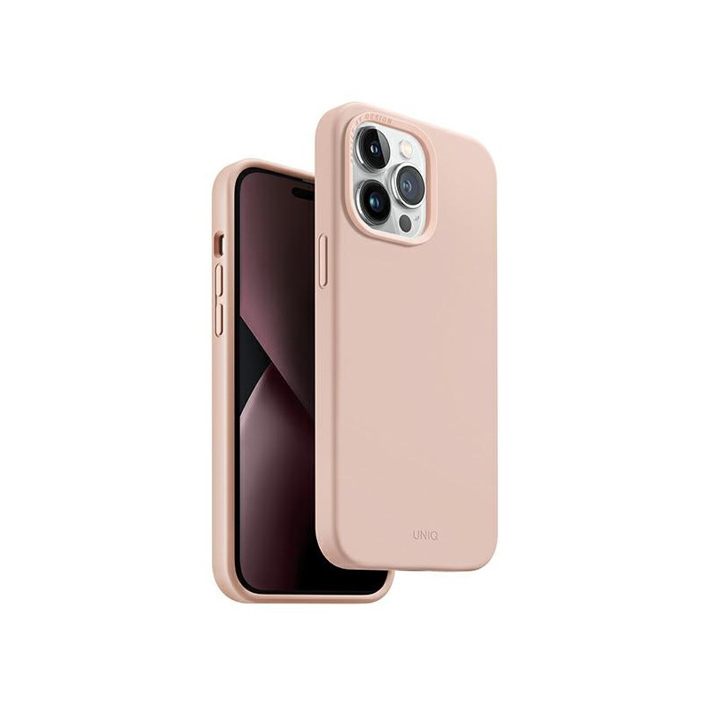 „Uniq Lino“ iPhone 14 Pro Max dėklas – rožinis