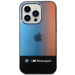BMW pusiau trispalvis iPhone 14 Pro dėklas – juodas