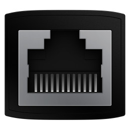„Baseus AirJoy“ serijos 2 vnt. Ethernet RJ-45 tinklo kabelio jungtis - juoda