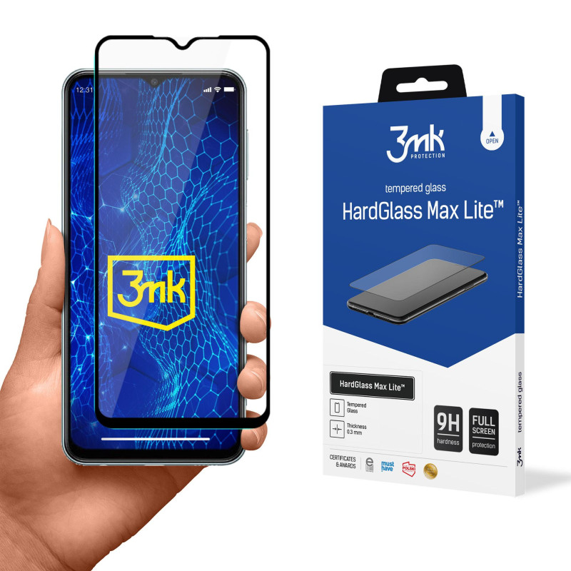 9H 3mk HardGlass Max Lite™ stiklas, skirtas „Samsung Galaxy M23 5G“