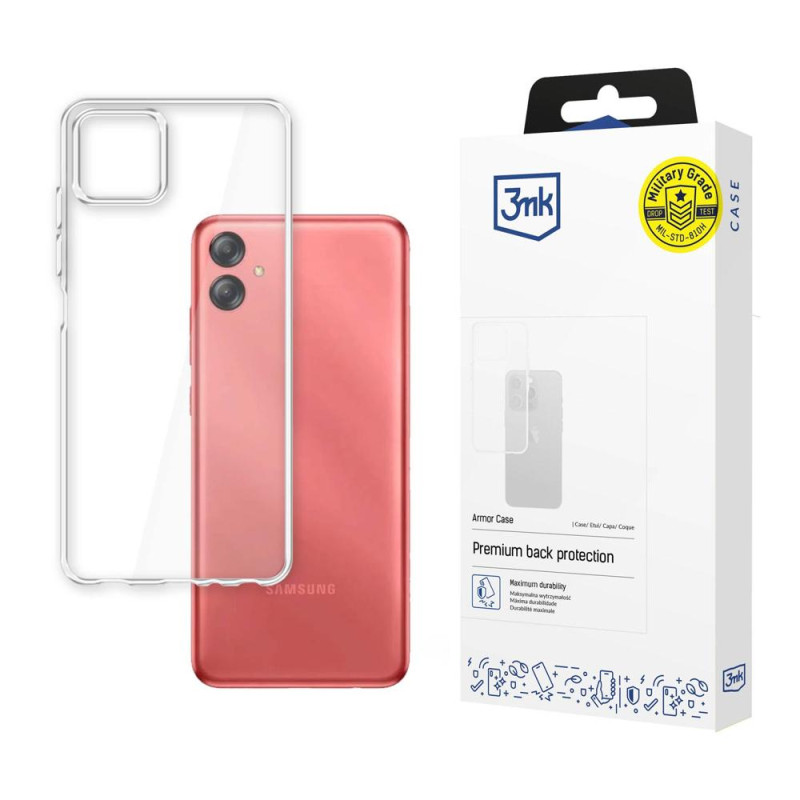 3mk šarvuotas dėklas, skirtas „Samsung Galaxy A04e“ - skaidrus