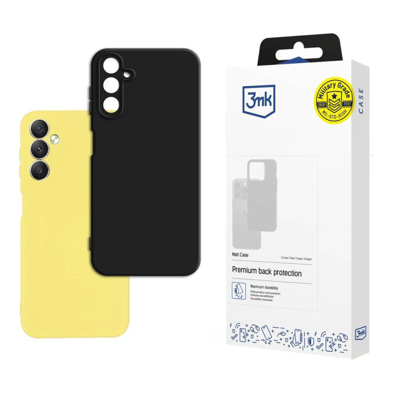 3mk matinis dėklas, skirtas „Samsung Galaxy A24 4G“ - juodas