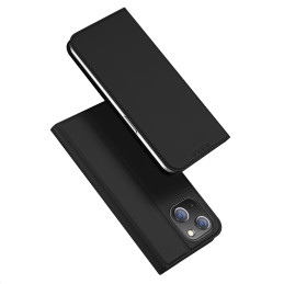 „Dux Ducis Skin Pro“ atverčiamas „iPhone 15“ dėklas su pinigine – juodas