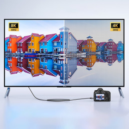 Ugreen HD163 15515 mini HDMI / HDMI 2.1 8K 2 m kabelis – pilkas