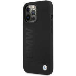 BMW silikoninis „Signature“ logotipo dėklas, skirtas „iPhone 13 Pro“ / „iPhone 13“ – juodas