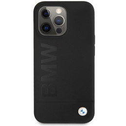 BMW silikoninis „Signature“ logotipo dėklas, skirtas „iPhone 13 Pro“ / „iPhone 13“ – juodas