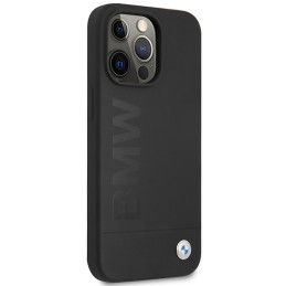 BMW silikoninis „Signature“ logotipo dėklas, skirtas „iPhone 13 Pro“ / „iPhone 13“ – juodas